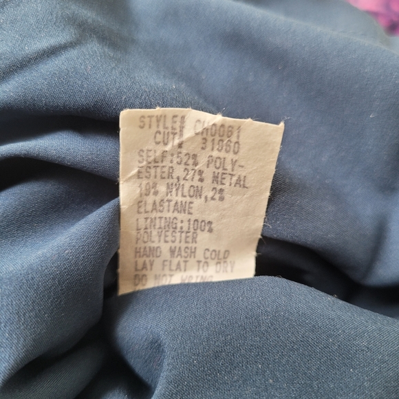 Nicole Miller Embellished Metallic Dress Size 2 - Picture 4 of 4